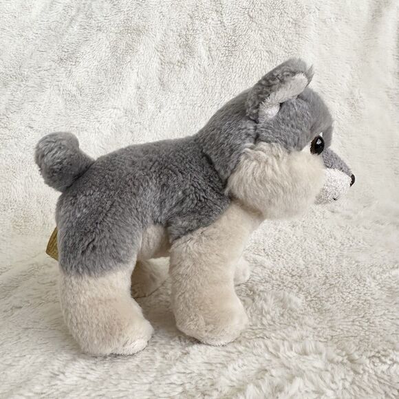 SOS Save Our Space Gray Wolf Coyote Cub 7” Plush Realistic Stuffed Animal Toy - Picture 2 of 6
